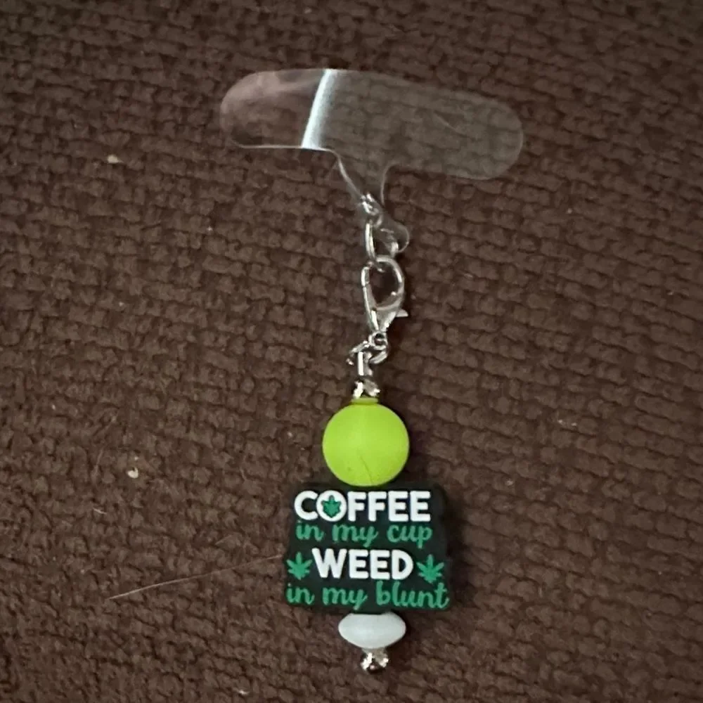 Coffee & Cannabis Interchangeable Cell Phone Charm | Cute Accessory for Case or